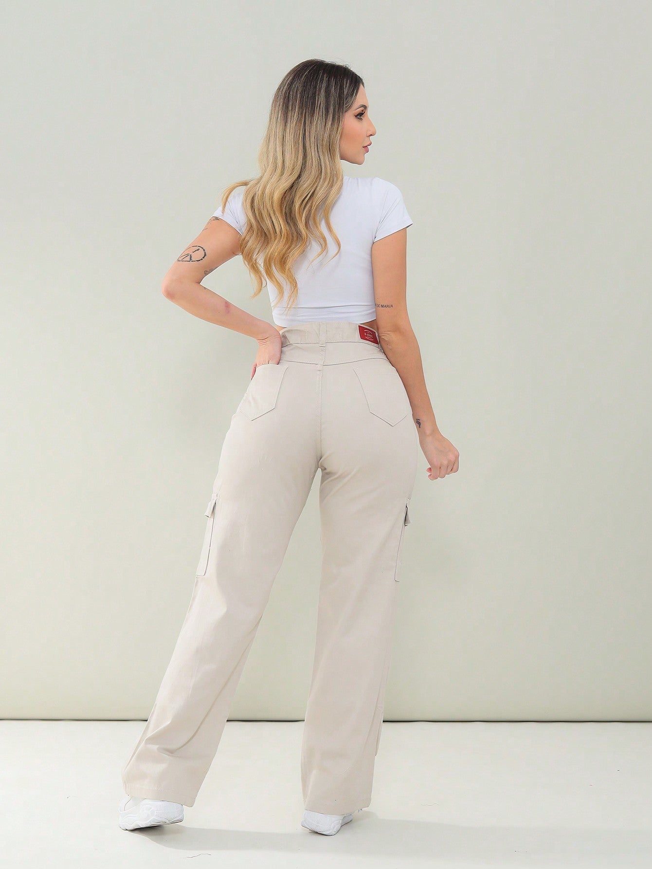 Calça Feminina Pantalona Cargo Moça Moderna