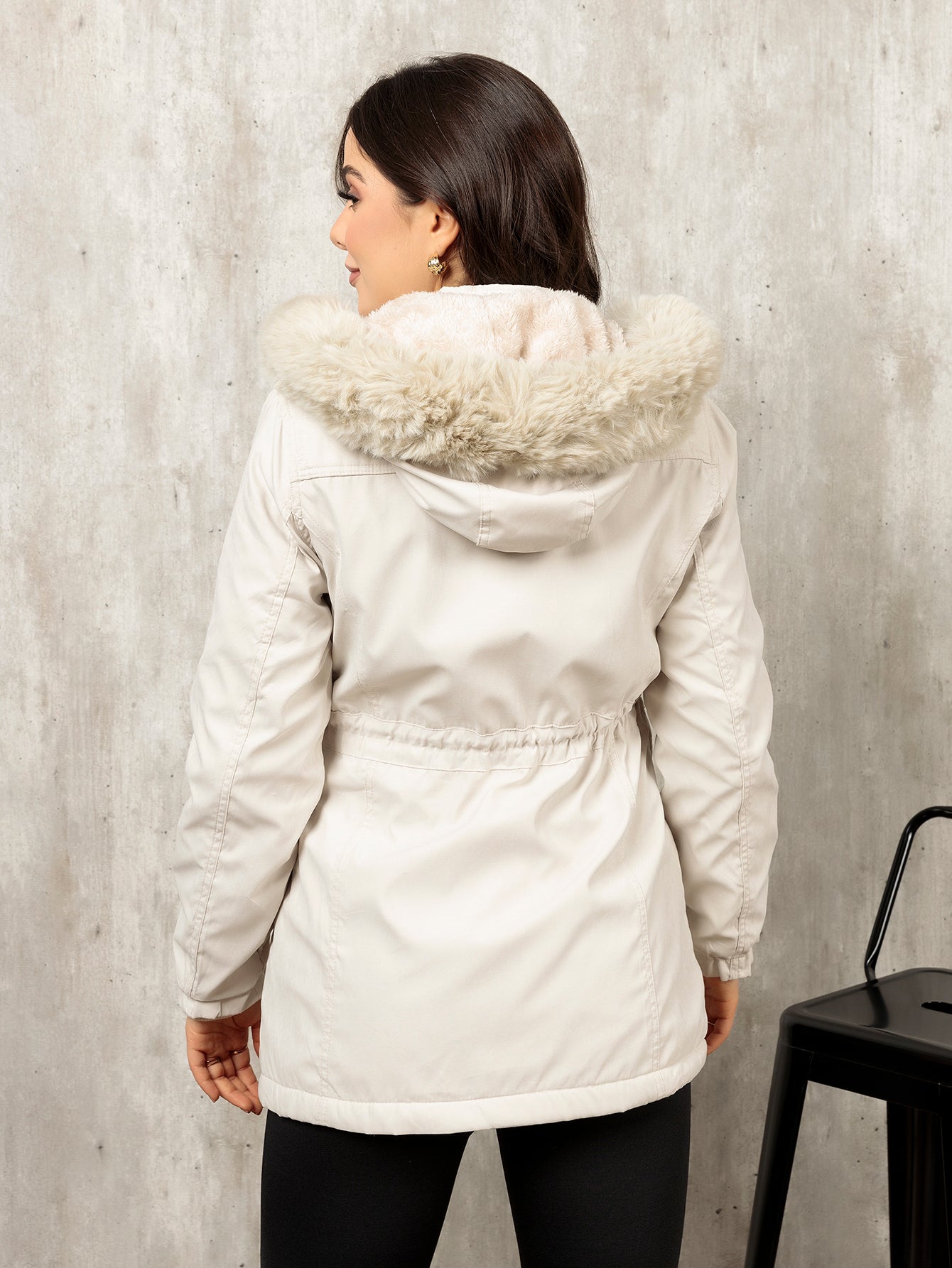 Casaco de Parka Outono/Inverno Moça Moderna