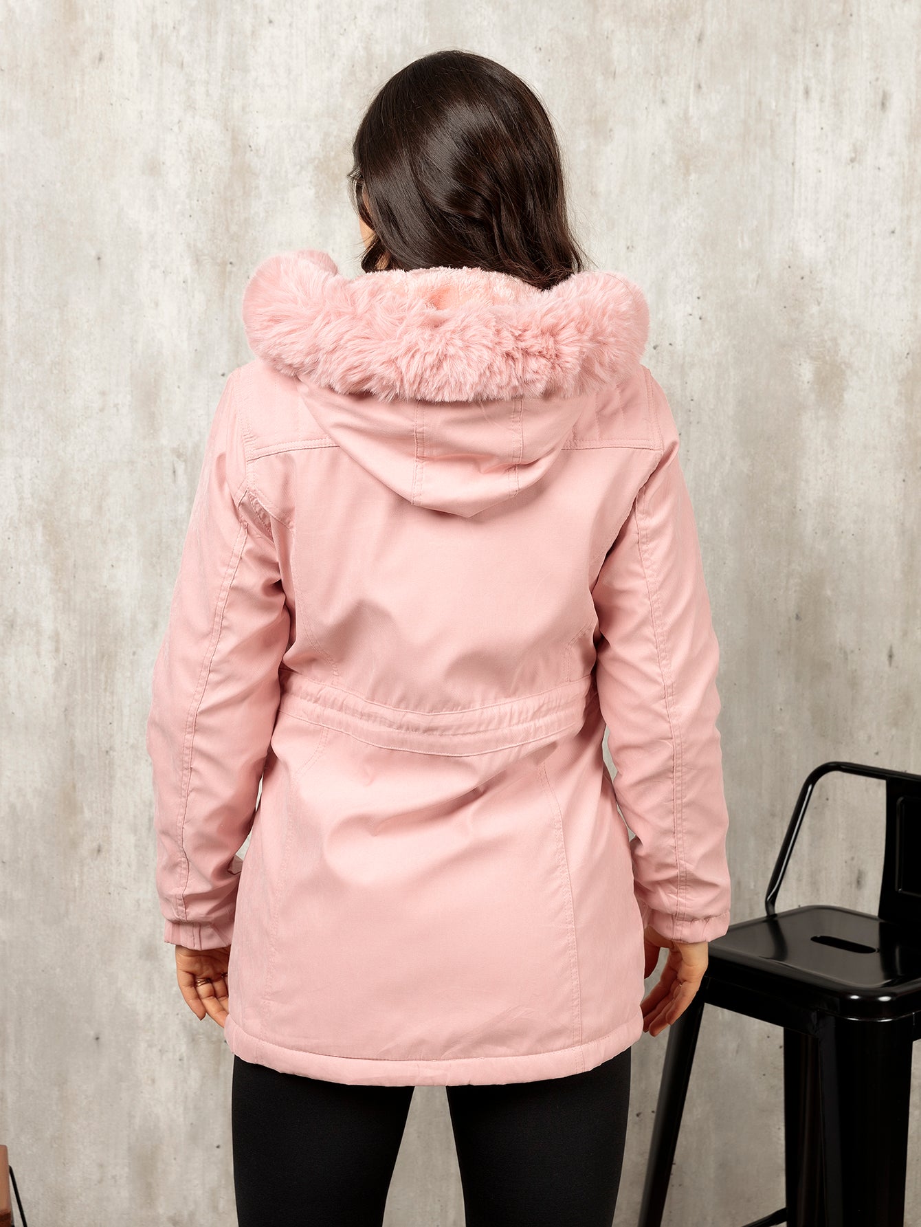 Casaco de Parka Outono/Inverno Moça Moderna
