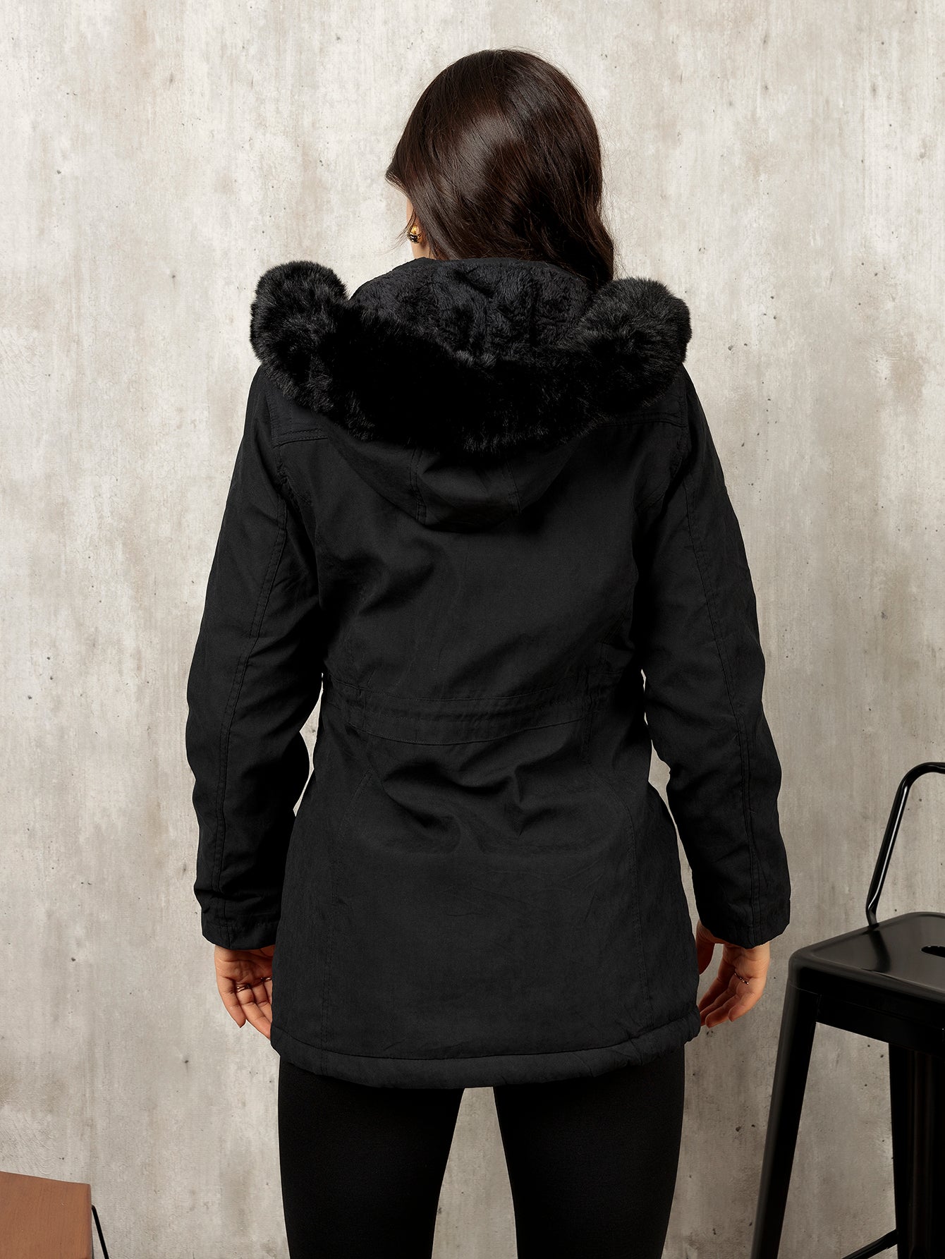 Casaco de Parka Outono/Inverno Moça Moderna