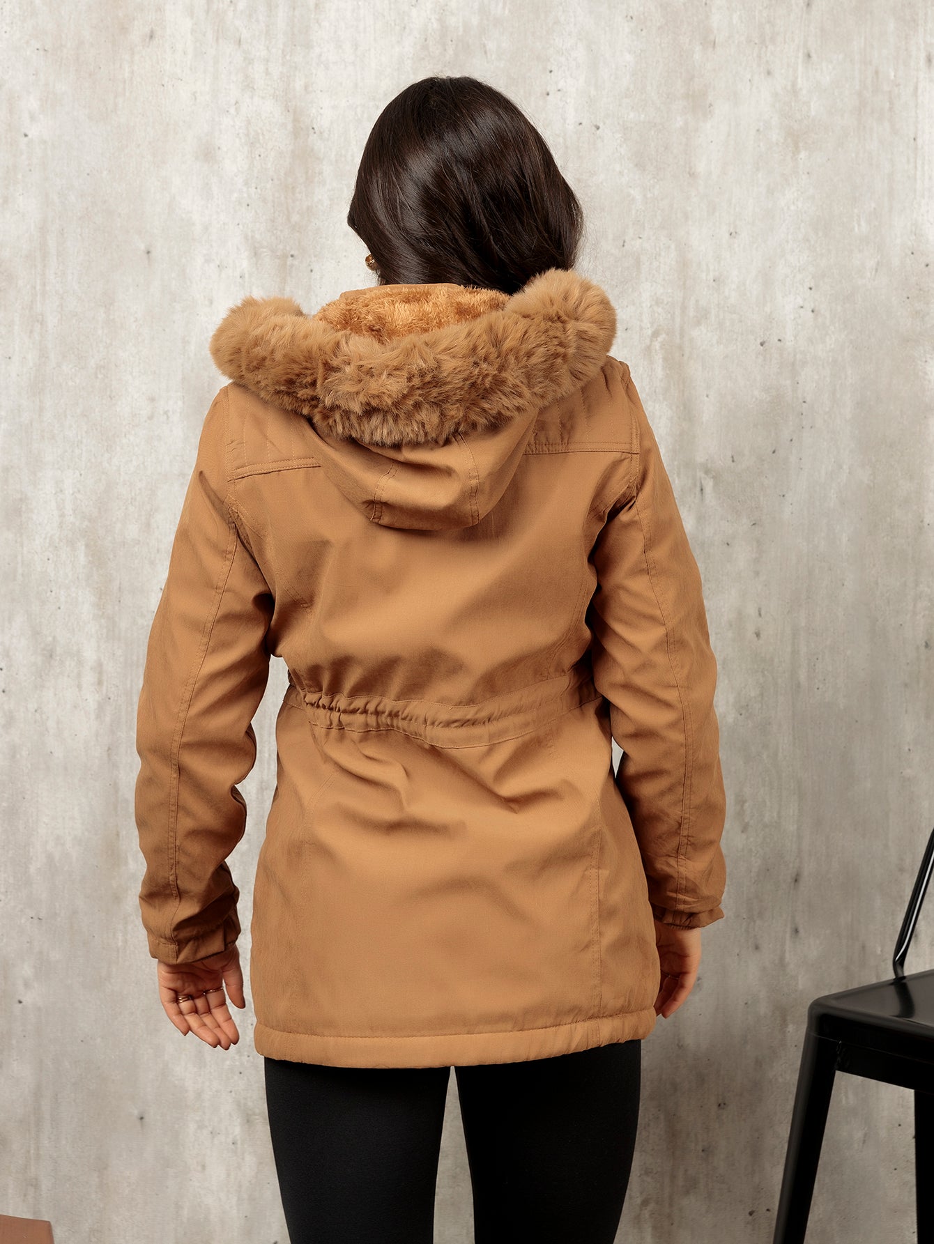 Casaco de Parka Outono/Inverno Moça Moderna