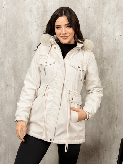 Casaco de Parka Outono/Inverno Moça Moderna