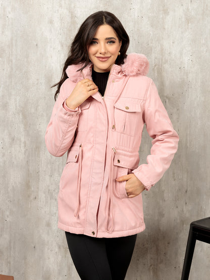 Casaco de Parka Outono/Inverno Moça Moderna